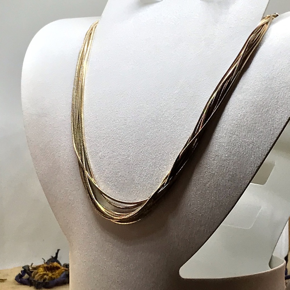 Vintage golden multi strand necklace The Limited